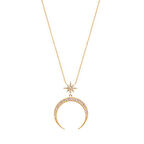 EMILIANO JEWELLERY 925 AYAR GÜMÜŞ TAŞLI BOYNUZ KOLYE