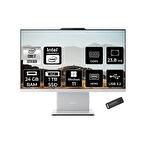 Lenovo IdeaCentre 24IRH9 i7 13620H 24GB DDR5 1TB SSD 23.8" FHD IPS W11H Beyaz All in One PC & PER4