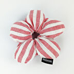 Woodycord El Yapımı Pofuduk Çizgili Scrunchies Toka