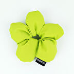 WoodyCord El Yapımı Fıstık Yeşili Pofuduk Scrunchie Toka - Enerjik ve Hacimli