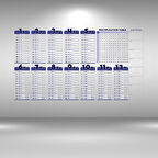 100x56 cm Statik Akıllı Kağıt İngilizce Çarpım Tablosu Silgili Kalemli