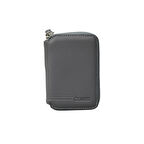 Guard Fermuarlı Antrasit Guti Mat Deri Mini Cüzdan