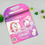 Unicorn Tek Boynuzlu At Temalı Sulu Sihirli Boyama Kitabı - Özel Sulu Kalem Ile Water Painting