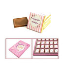 Nutat Nutat Isimli Kız Bebek Çikolatası (48 Madlen Çikolata + Sunum Kutusu)