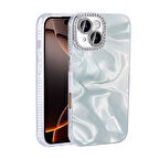 Apple iPhone 16 Uyumlu Kılıf Parlak Kamera Çevresi Taşlı Kadın Telefon Kılıfı Kapak