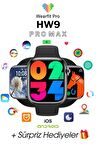 WEARFİT HW9 PRO MAX  Akıllı Kol Saati  Smart Watch Model:inç 45mm AMOLED  Ekran (SİYAH)