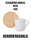 Kişiye Özel Kendin Tasarla Ahşap Altlıklı Tekli Kahve Fincanı