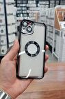 iPhone 15 Kılıf Köşeleri Renkli Şeffaf Kamera Korumalı Silikon Luxury Kapak