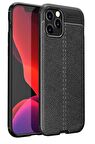iPhone 12 Pro Kılıf Deri Desenli Kamera Korumalı Silikon