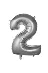 Folyo Balon Rakam Gümüş Renk 34 Inc 76 Cm Helyum Uyumlu