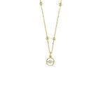 14 Ayar Altın Taşlı Halka Kolye