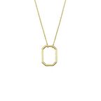 14 Ayar Altın Taşsız Geometrik Kolye