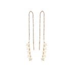 14 Ayar Altın Zincir Sallantılı Yıldız Küpe