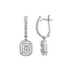 0.64ct Pırlanta Baget Küpe