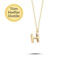 14 Ayar Altın H Harf Kolye