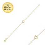 14 Ayar Altın Ö Harfli Bileklik