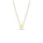 14 Ayar Altın İkili Kolye