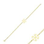 14 Ayar Altın Kar Tanesi Bileklik
