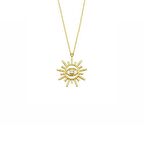 14 Ayar Altın Taşlı Göz Kolye