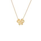 14 Ayar Altın Mini Kalpli Kelebek Kolye