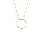 14k Sade Altın Halka Geometrik Kolye