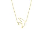 14k Altın Kuş Figürlü Kolye