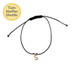 14 Ayar Altın Sallantılı Harf İpli Bileklik