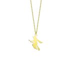 14 Ayar Altın Süpürgeli Cadı Kolye