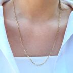 14k Altın Minimal Ataç Zincir Kolye