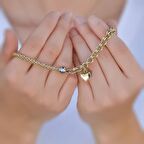 14k Altın Cetaş Kalpli Sevgi Bileklik