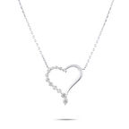 Pırlantalı Kalpli Altın Kolye