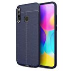 Gpack Huawei P40 Lite E Kılıf Niss Silikon Deri GörünümlüNano Glass