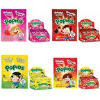 Hleks Patlayan Şeker Popios 4lü Set Çilek Kola Muz Tutti Frutti