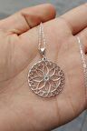 925 Ayar Gümüş Yaşam Çiçeği Kolye