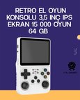 BFS R36S Retro El Konsolu 64 GB – 15.000 Oyun, Geniş Platform Desteği, 3.5” IPS Ekran