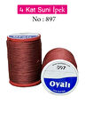 Oyalı 4 Kat Suni İpek İplik İğne Oyası Boncuk İpi Tığ Oyası No:897