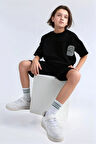Erkek Çocuk Giyim Oversize T-Shirt & Şort İkili Takım Set LL.P01.O2.L01.004
