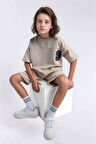 Erkek Çocuk Giyim Oversize T-Shirt & Şort İkili Takım Set LL.P01.O2.L01.004