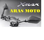 Xmax Katlanır Ayna Bağlantı Barı Seti (Yan Ayna Aparatı) 2018-2022 Telefon Tutucu Destekli -Arasmoto