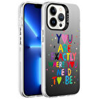 iPhone 13 Pro Max Kılıf Desenli  Silver Sert Kapak