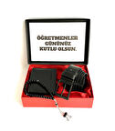 ERKEK CÜZDAN SETİ ; SİYAH CÜZDAN KEMER TESBİH HEDİYE SETİ