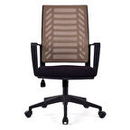 Gardena Kahverengi Fileli Ofis Çalışma Koltuğu Plastik Ayak