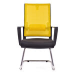 Magenta Sarı Fileli Ofis Misafir Koltuğu