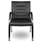 Balat siyah Deri Misafir Koltuğu