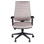 Londra Gri Keten Kumaş Çalışma Koltuğu