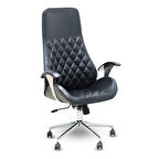 Kpt Siyah Deri Yönetici Koltuğu