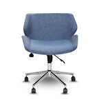 Rio Mavi Keten Kumaş Çalışma Koltuğu