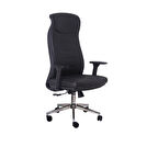 Blaze Siyah Deri Yönetici Koltuğu