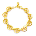 22 Ayar Altın Kaplama Samanyolu - Uzayyolu Lazer Işlemeli Bileklik