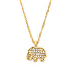 Altın Kaplama Zirkon Taşlı Fil Şekilli Kadın Kolye KLY-241